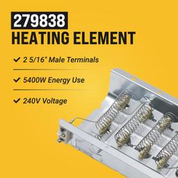 279838 W10724237 Dryer Heating Element thumbnail 3