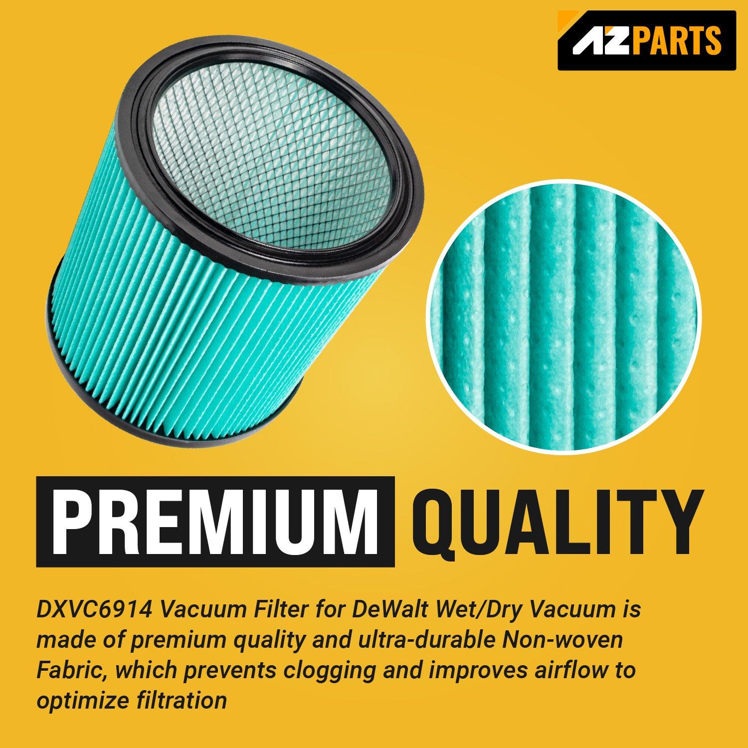 DXVC6914 HEPA Cartridge Filter for 6-16 Gallon DeWalt Wet/Dry Vacuum Cleaner image 4
