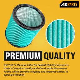 DXVC6914 HEPA Cartridge Filter for 6-16 Gallon DeWalt Wet/Dry Vacuum Cleaner thumbnail 4
