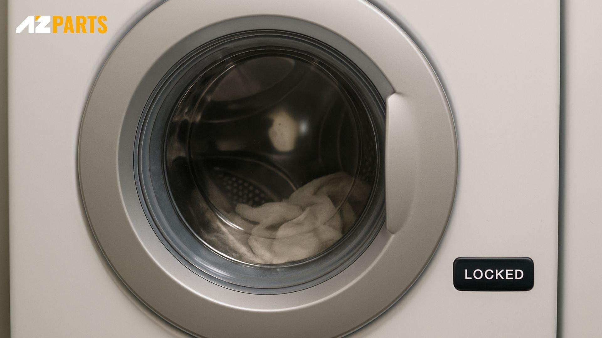 locked washing machine door