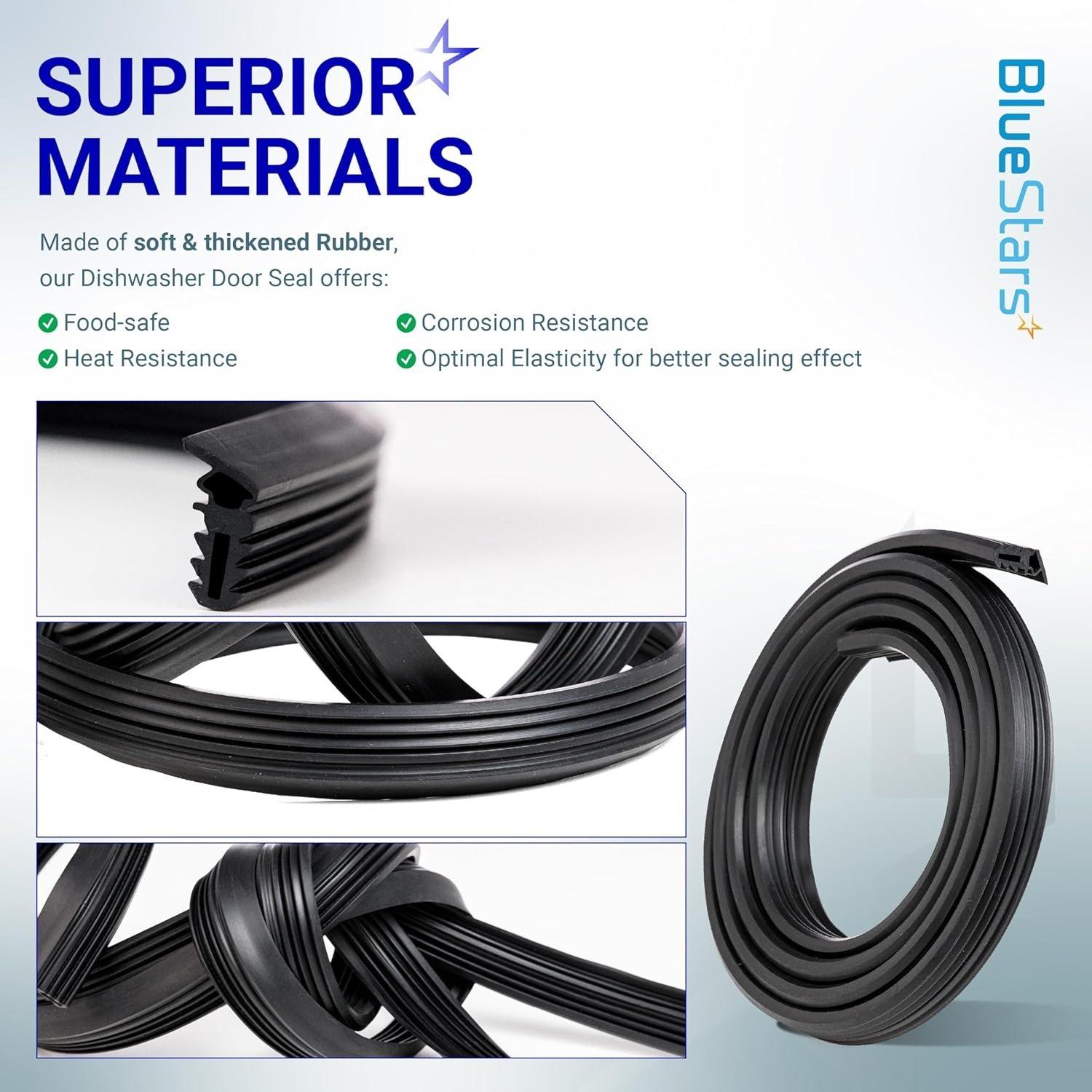 [Lifetime Warranty] 00494772 Dishwasher Door Gasket Seal - Compatible with Samsung, Kenmore, Bosch Dishwashers - Replace 494772 2077491 AP434178 PS4222432 AP3768902 PS3472895 PS8723143 image 6