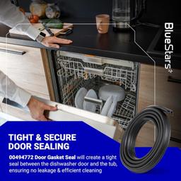 [Lifetime Warranty] 00494772 Dishwasher Door Gasket Seal - Compatible with Samsung, Kenmore, Bosch Dishwashers - Replace 494772 2077491 AP434178 PS4222432 AP3768902 PS3472895 PS8723143 thumbnail 5