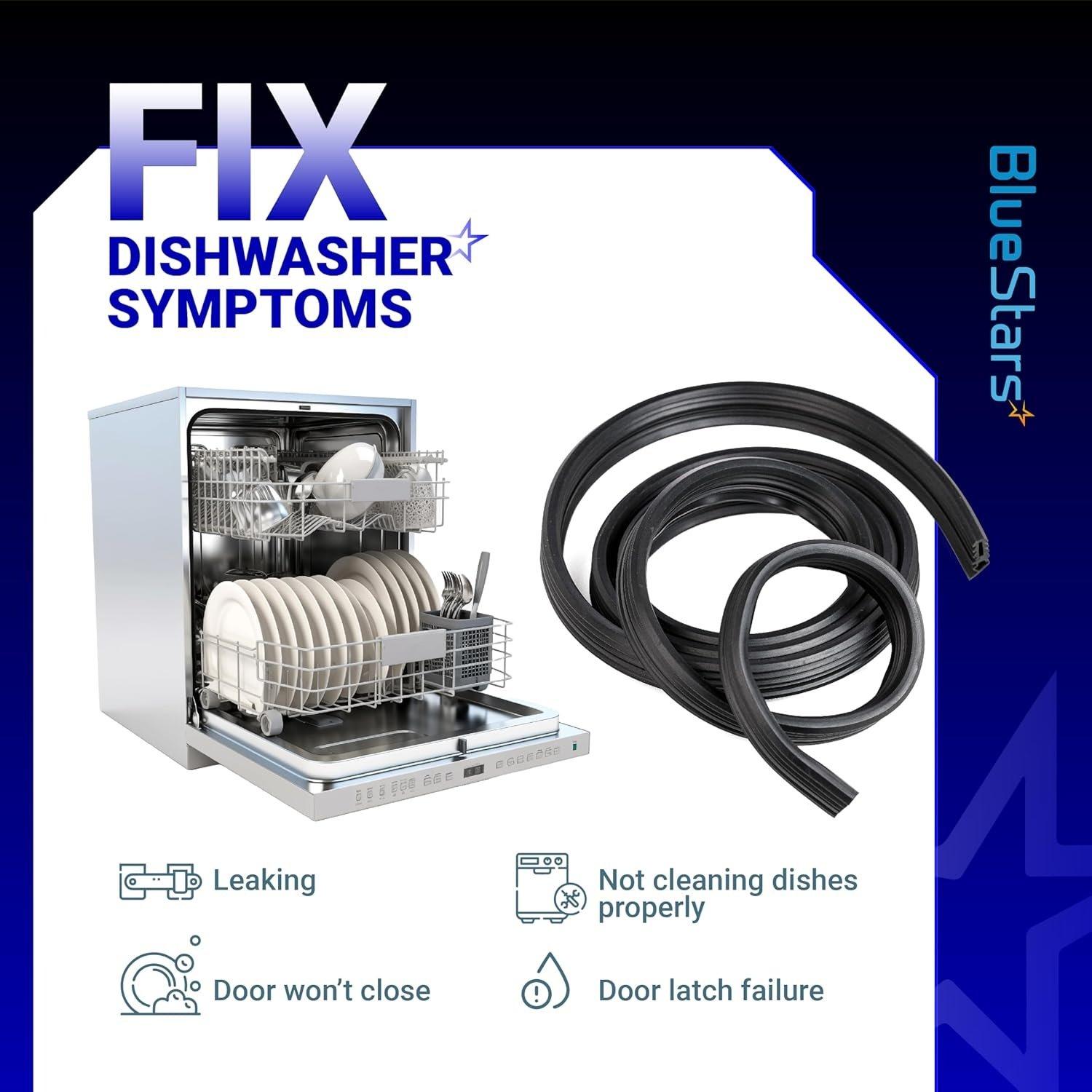 [Lifetime Warranty] 00494772 Dishwasher Door Gasket Seal - Compatible with Samsung, Kenmore, Bosch Dishwashers - Replace 494772 2077491 AP434178 PS4222432 AP3768902 PS3472895 PS8723143 image 3