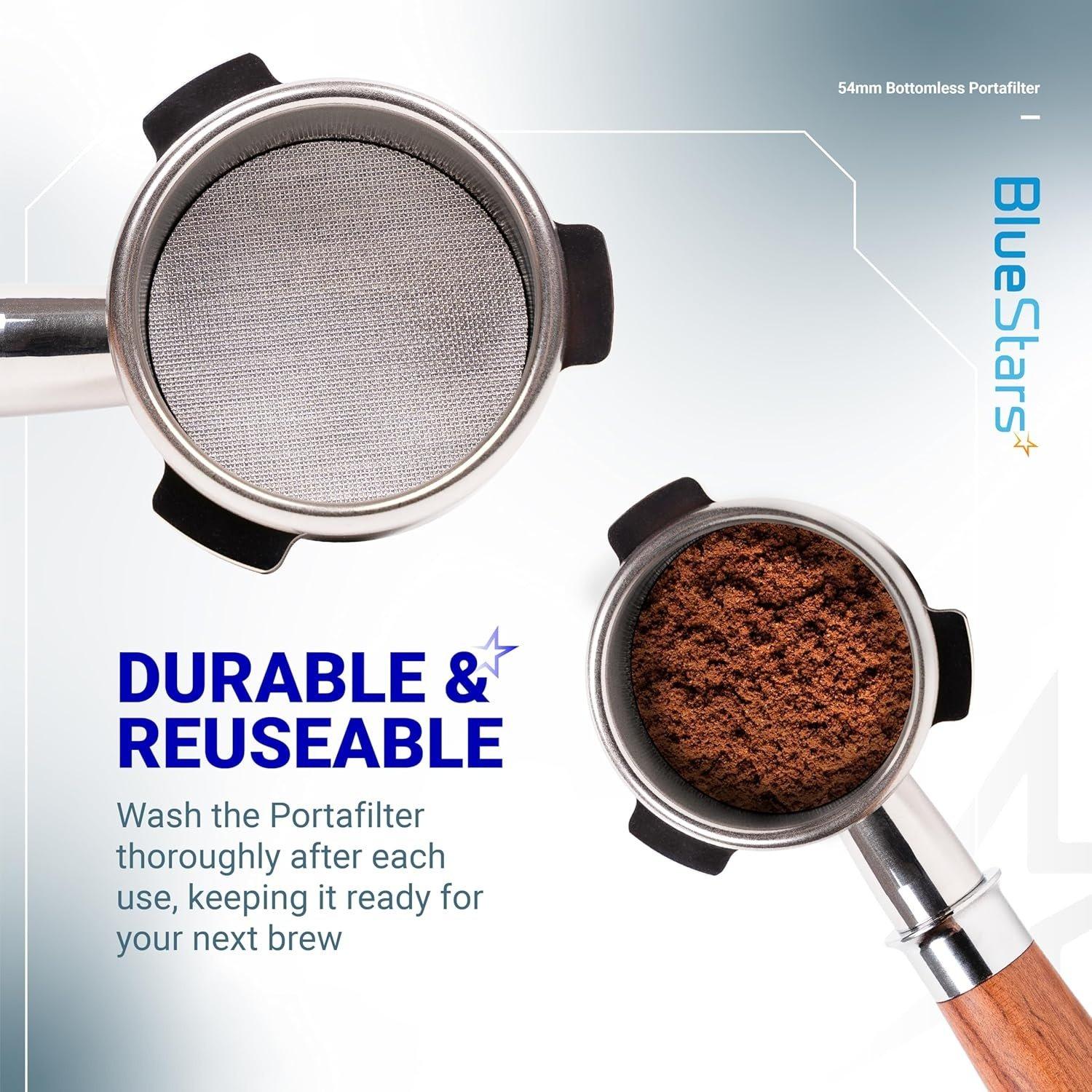 [Lifetime Warranty] 54mm Bottomless Portafilter Espresso image 1