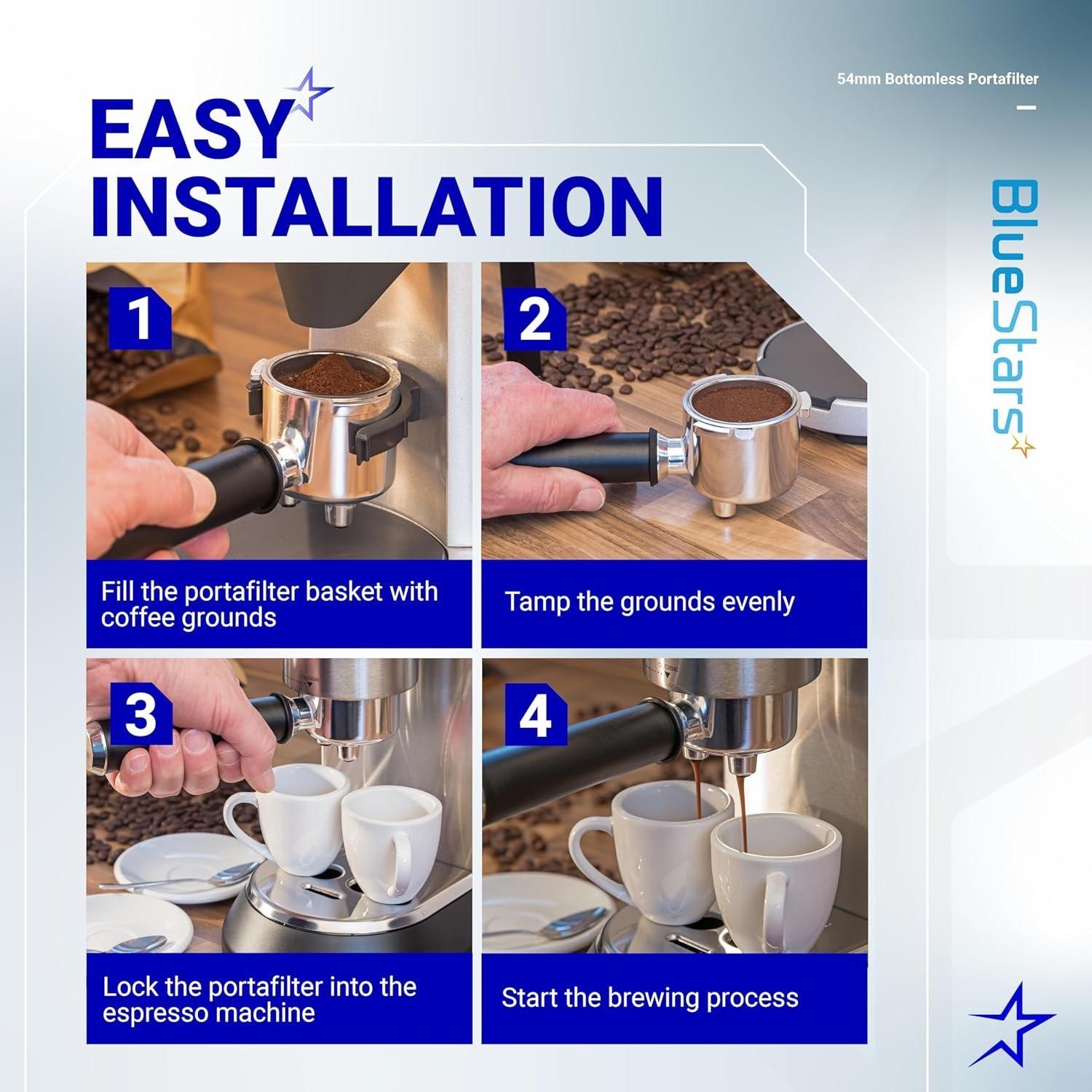 [Lifetime Warranty] 54mm Bottomless Portafilter Espresso image 4