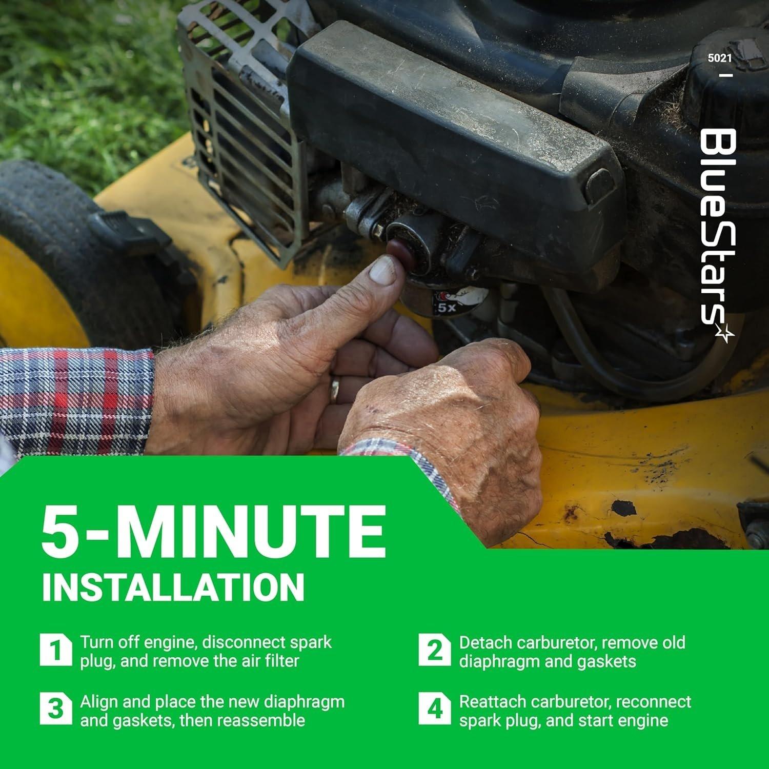 [Lifetime Warranty] 5021K Carburetor Diaphragm Gasket Kit - Pack of 6 image 3