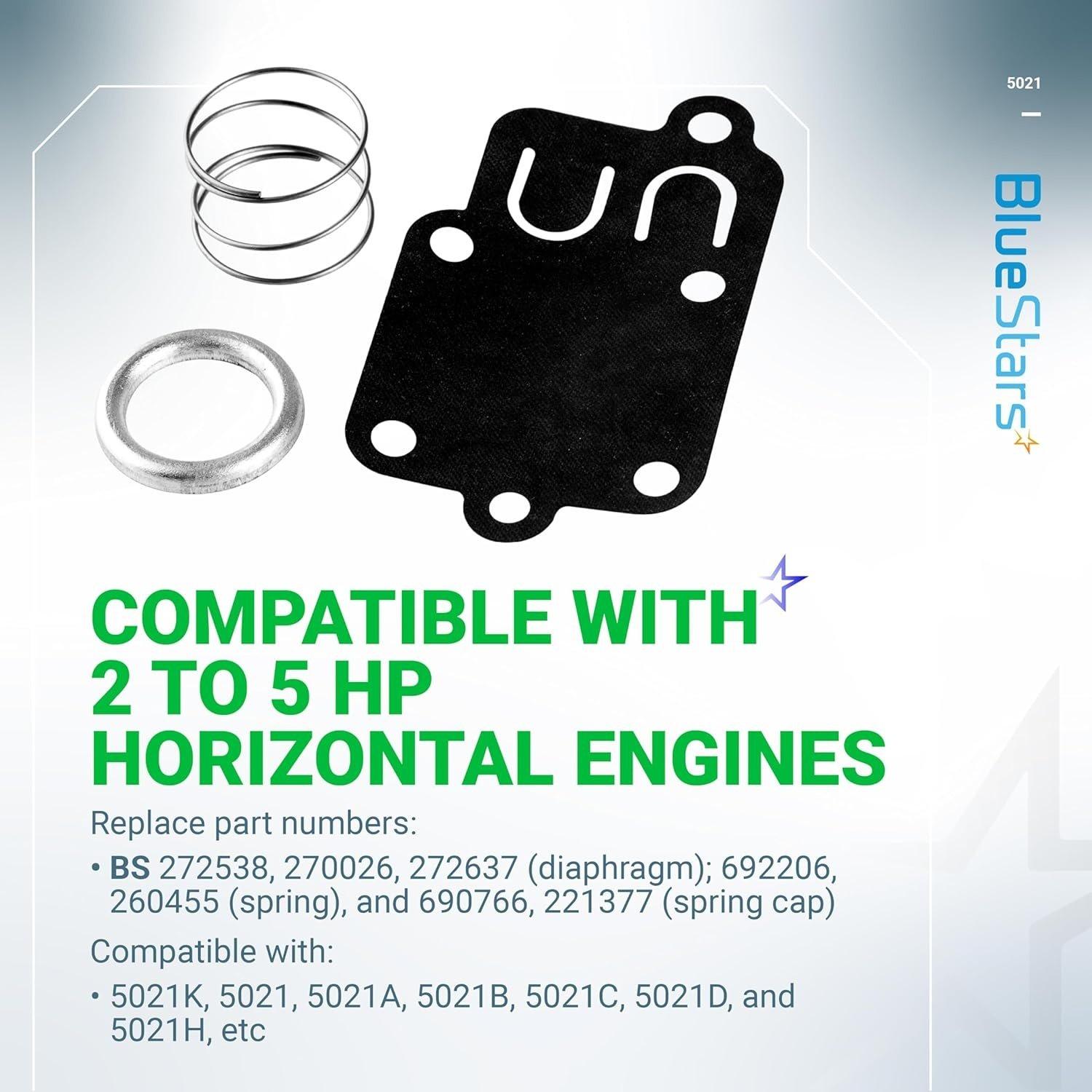 [Lifetime Warranty] 5021K Carburetor Diaphragm Gasket Kit - Pack of 6 image 5