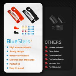 [Lifetime Warranty] Bus Bar 12-48V DC 180A, 12 Terminal Power Distribution Block, 32 Wire Lugs - Pack of 2 thumbnail 1