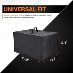 [Lifetime Warranty] Microwave Oven Dust Cover - High-Quality 210D Oxford Fabric - Ideal Protection for Toaster Oven, Air Fryer - 20.9" x 15.7" x 12.4" thumbnail 5