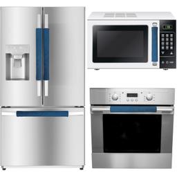 Blue Door Handle Covers Set of 6-4 PCS Fridge Handle Cover & 2 PCS Microwave Handle Cover thumbnail 0