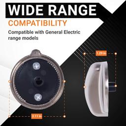 5 Packs WB03K10303 Cooktop Metal Control Knob thumbnail 2