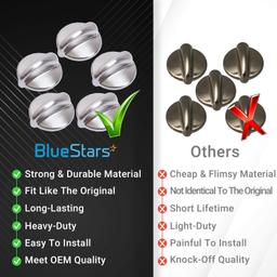 5 Packs WB03K10303 Cooktop Metal Control Knob thumbnail 1