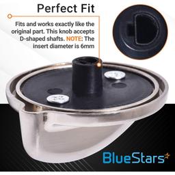 5 Packs WB03K10303 Cooktop Metal Control Knob thumbnail 5