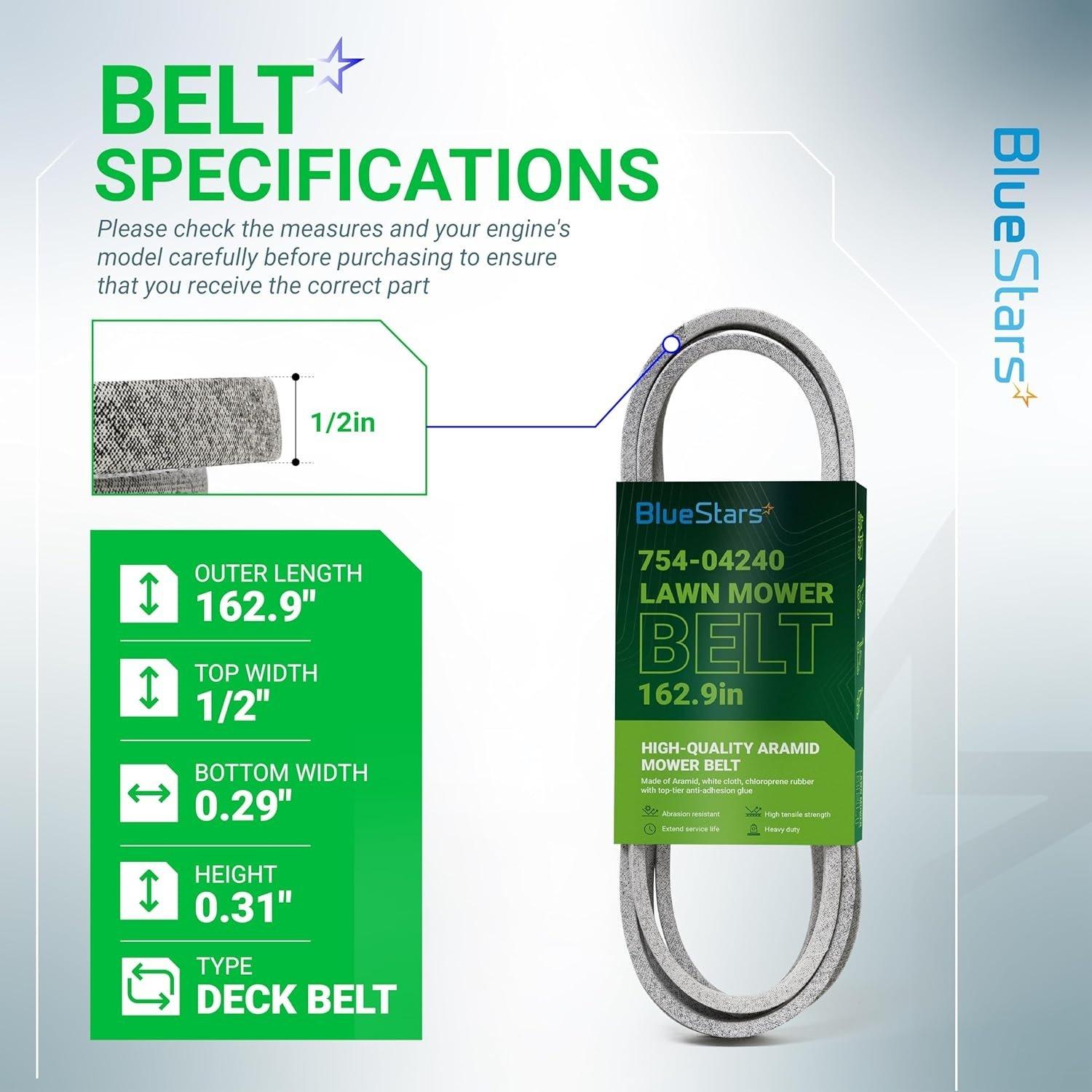 [Lifetime Warranty] 754-04240 Mower Deck Belt | 162.9" x 0.5" image 6
