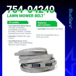 [Lifetime Warranty] 754-04240 Mower Deck Belt | 162.9" x 0.5" thumbnail 1