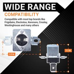 [Lifetime Warranty] 137032600 Dryer Thermal Limiter - Compatible with Frigidaire Kenmore Electrolux Crosley Dryer - Replaces 137060800, 1483164, AH2349395, AP4368739, EA2349395, PS2349395 thumbnail 5