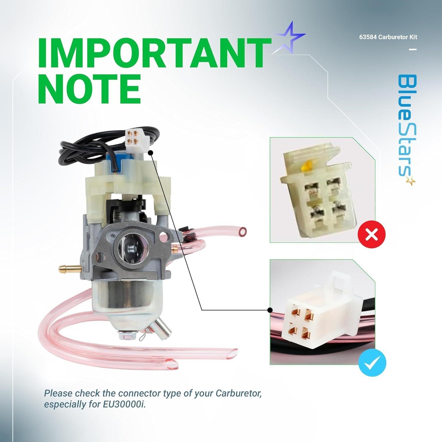 [Lifetime Warranty] 63584 Carburetor Kit - Fit Huayi Predator 3500 Watts Inverter Generator 63584 Carb 3500W with Gaskets, Air Filter, Spark Plug, Fuel Line - Replaces 16100-ZL0-D66 16100-Z0V-D12 16100-ZL0-D65 image 3