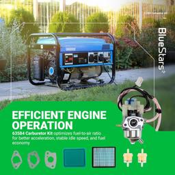 [Lifetime Warranty] 63584 Carburetor Kit - Fit Huayi Predator 3500 Watts Inverter Generator 63584 Carb 3500W with Gaskets, Air Filter, Spark Plug, Fuel Line - Replaces 16100-ZL0-D66 16100-Z0V-D12 16100-ZL0-D65 thumbnail 4