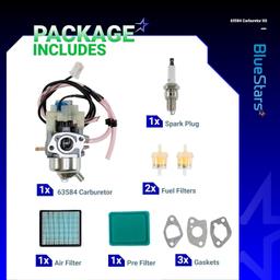 [Lifetime Warranty] 63584 Carburetor Kit - Fit Huayi Predator 3500 Watts Inverter Generator 63584 Carb 3500W with Gaskets, Air Filter, Spark Plug, Fuel Line - Replaces 16100-ZL0-D66 16100-Z0V-D12 16100-ZL0-D65 thumbnail 5