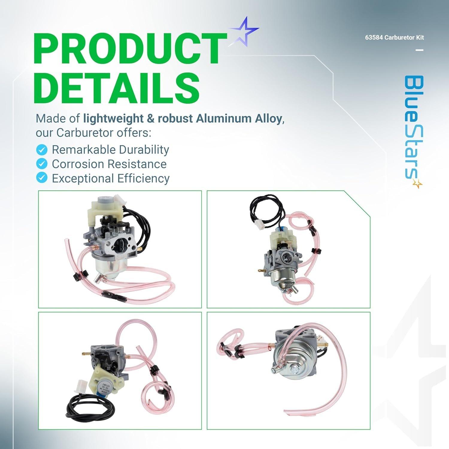 [Lifetime Warranty] 63584 Carburetor Kit - Fit Huayi Predator 3500 Watts Inverter Generator 63584 Carb 3500W with Gaskets, Air Filter, Spark Plug, Fuel Line - Replaces 16100-ZL0-D66 16100-Z0V-D12 16100-ZL0-D65 image 7