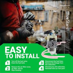 [Lifetime Warranty] 63584 Carburetor Kit - Fit Huayi Predator 3500 Watts Inverter Generator 63584 Carb 3500W with Gaskets, Air Filter, Spark Plug, Fuel Line - Replaces 16100-ZL0-D66 16100-Z0V-D12 16100-ZL0-D65 thumbnail 1