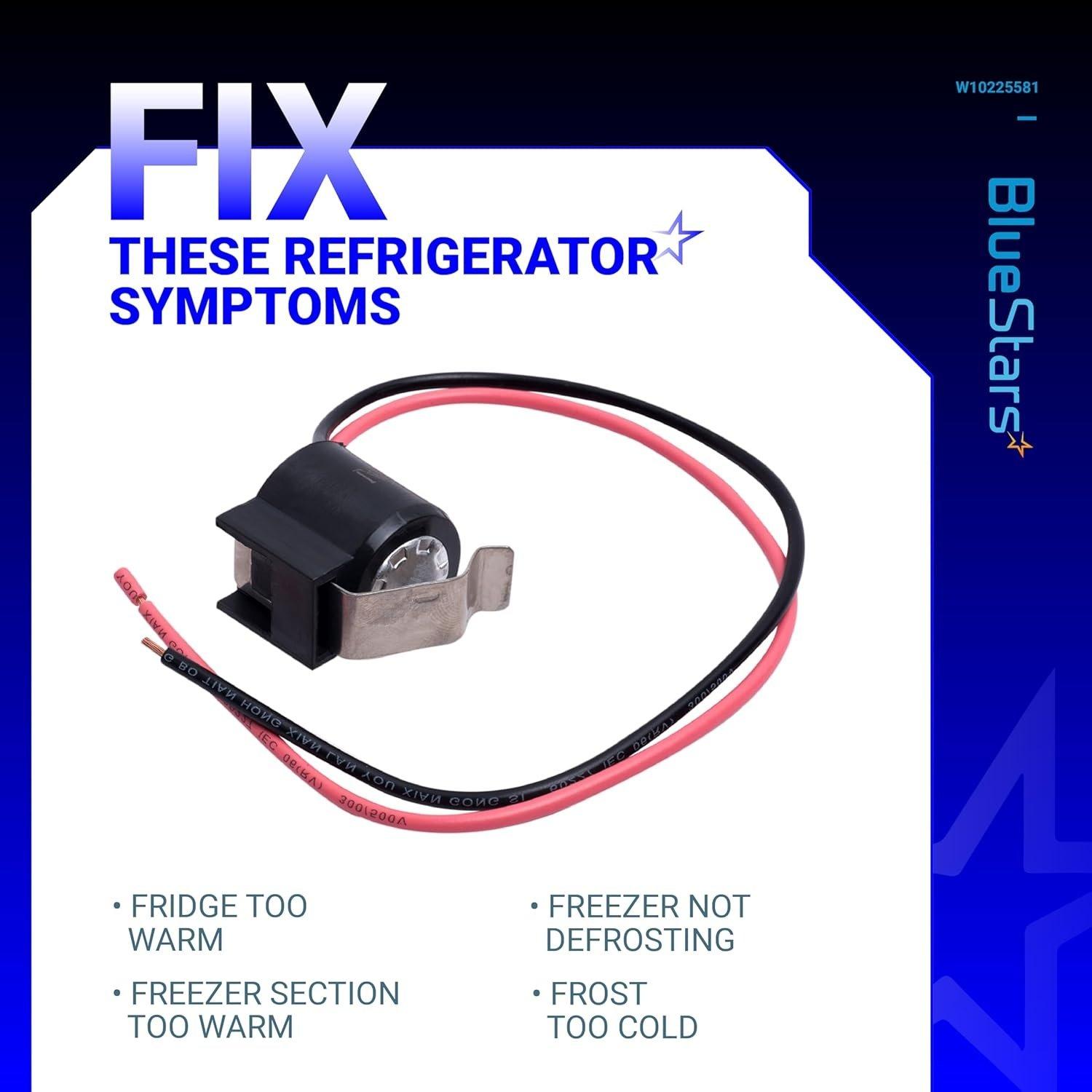 [Lifetime Warranty] W10225581 Refrigerator Bimetal Defrost Thermostat - Compatible with Whirlpool Kenmore - Replaces WPW10225581 PS11750673 AP6017375 2188824 2321799 W10260437 image 4