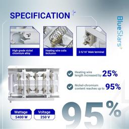 [Lifetime Warranty] 279838 W10724237 3403585 Dryer Heating Element - Compatible with Whirlpool Amana Maytag Kitchenaid Kenmore 70 80 110 Series WED4815EW1 MEDC465HW0 NED4655EW1-3398064, 8565582 thumbnail 1