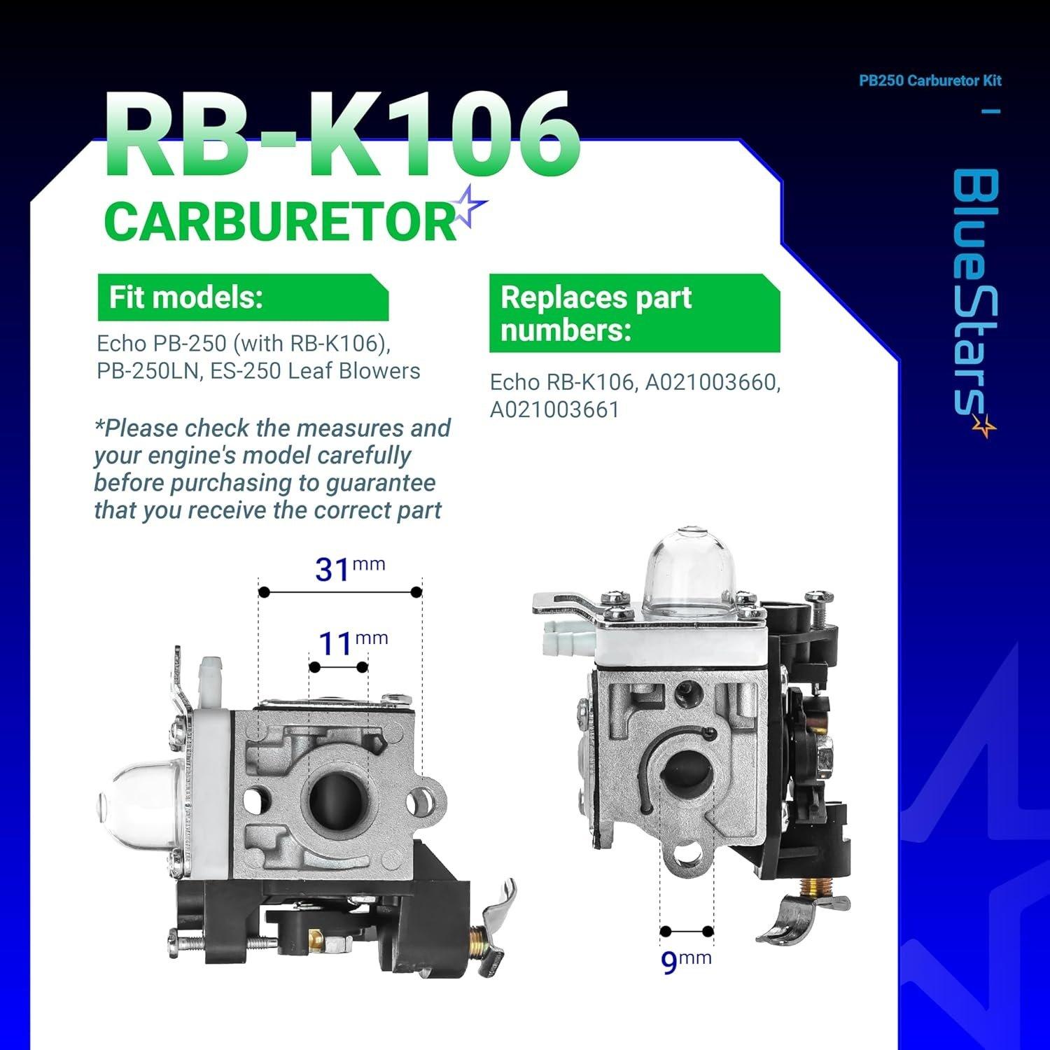 [Lifetime Warranty] RB-K106 PB250 Carburetor image 1