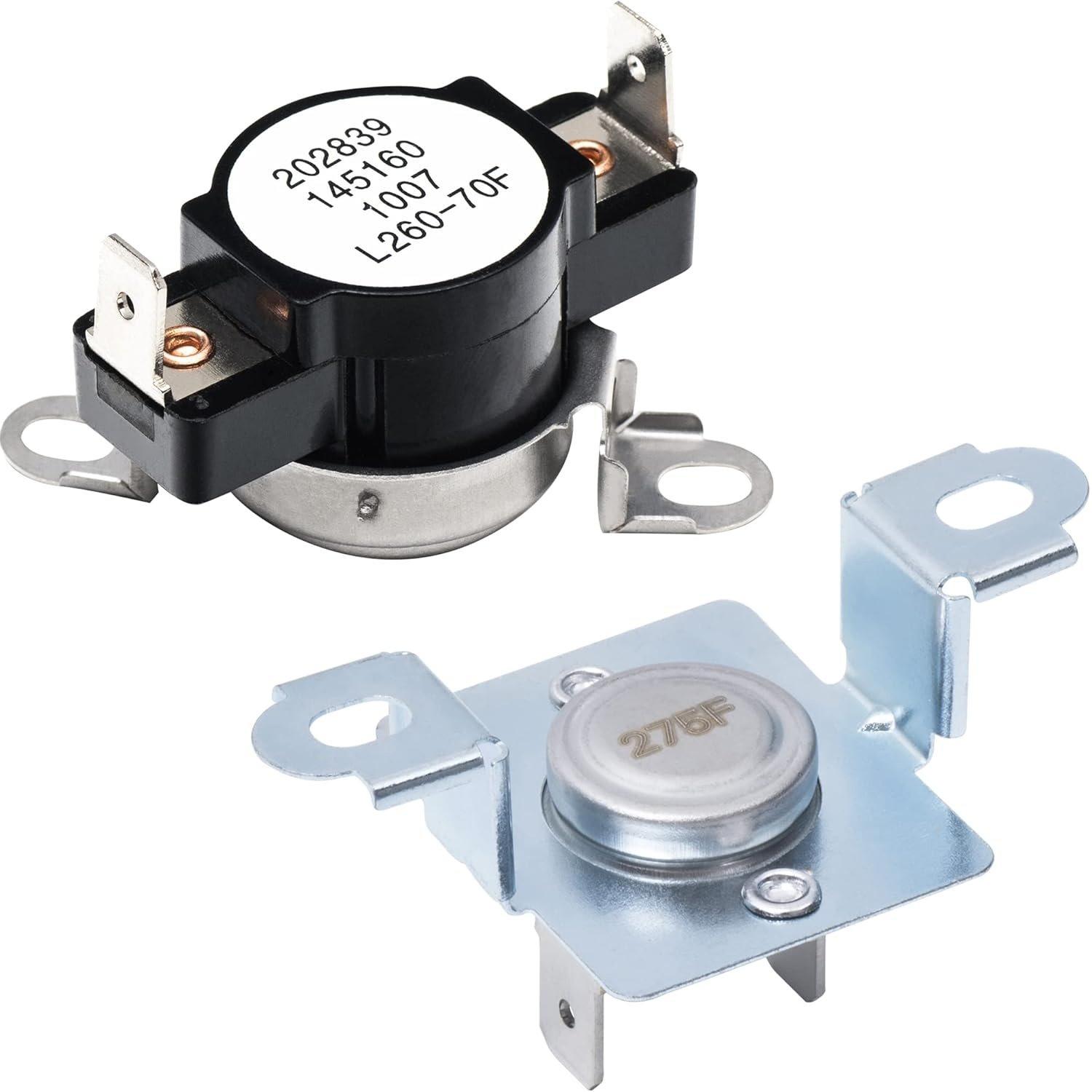 [Lifetime Warranty] 137032600 Dryer Thermal Limiter and 3204267 Dryer Thermostat - Compatible with Electrolux Kenmore Dryers - Replaces AP4368739 PS2349395 PS446428 AP2131477 image 0