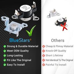 [Lifetime Warranty] 137032600 Dryer Thermal Limiter and 3204267 Dryer Thermostat - Compatible with Electrolux Kenmore Dryers - Replaces AP4368739 PS2349395 PS446428 AP2131477 thumbnail 1