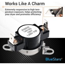 [Lifetime Warranty] 137032600 Dryer Thermal Limiter and 3204267 Dryer Thermostat - Compatible with Electrolux Kenmore Dryers - Replaces AP4368739 PS2349395 PS446428 AP2131477 thumbnail 4