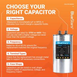 [Lifetime Warranty] 120 uF MFD 370/440 VAC Â±5% Round Run Capacitor 50/60 Hz - Fits AC Motor Run, Fan Start, Condenser thumbnail 6