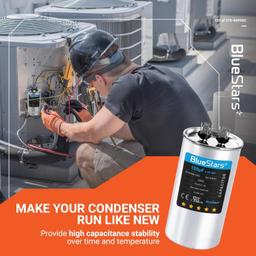 [Lifetime Warranty] 120 uF MFD 370/440 VAC Â±5% Round Run Capacitor 50/60 Hz - Fits AC Motor Run, Fan Start, Condenser thumbnail 5