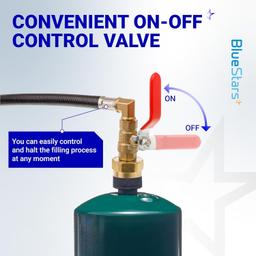 [Lifetime Warranty] 3 Feet Propane Refill Adapter Hose - Propane Extension Hose Fill 1 LB Bottles from Large 5-40LB Gas Tank (QCC Type1 Inlet) - with Sealing Tape, 350PSI High Pressure, CSA Certified thumbnail 8