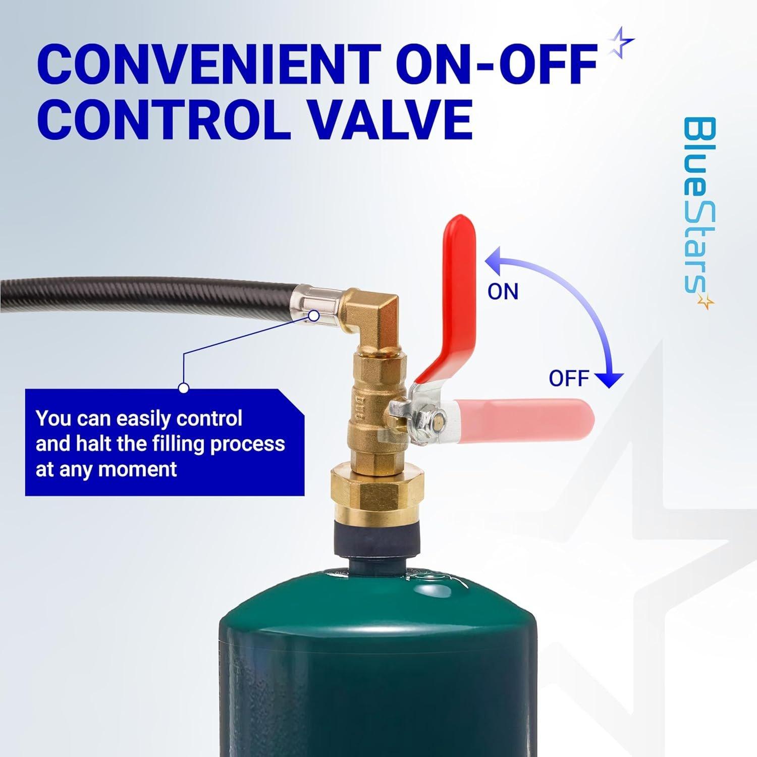 [Lifetime Warranty] 3 Feet Propane Refill Adapter Hose - Propane Extension Hose Fill 1 LB Bottles from Large 5-40LB Gas Tank (QCC Type1 Inlet) - with Sealing Tape, 350PSI High Pressure, CSA Certified image 8