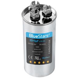 [Lifetime Warranty] 25+5 uF MFD ±5% 370/440 VAC CBB65 50/60 Hz Dual Run Start Round Air Conditioner Capacitor - Fits AC Unit Fan Motor, Heat Pump thumbnail 0