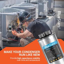 [Lifetime Warranty] 25+5 uF MFD ±5% 370/440 VAC CBB65 50/60 Hz Dual Run Start Round Air Conditioner Capacitor - Fits AC Unit Fan Motor, Heat Pump thumbnail 5