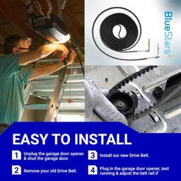 [Lifetime Warranty] 39354R.S Drive Belt for 7FT Garage Door thumbnail 5
