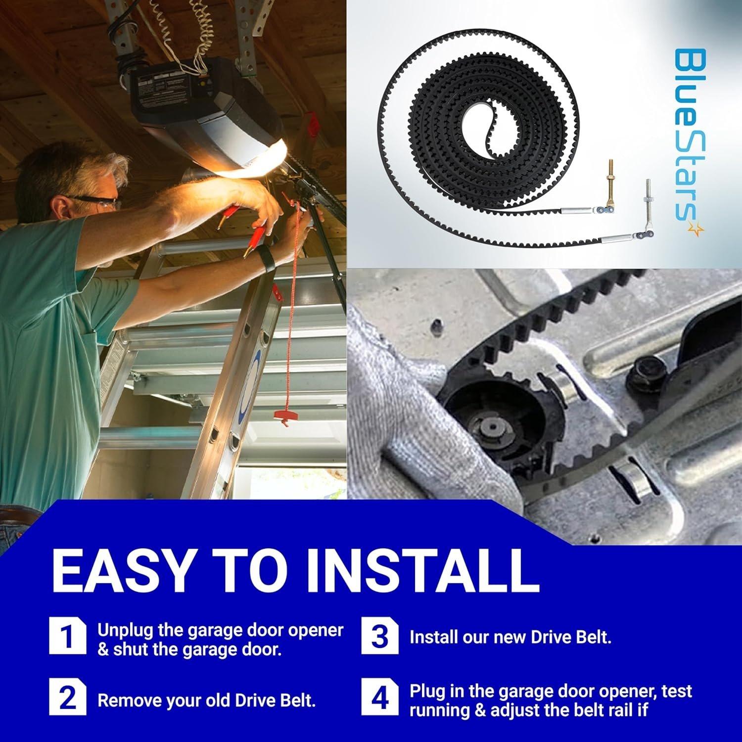 [Lifetime Warranty] 39354R.S Drive Belt for 7FT Garage Door image 5