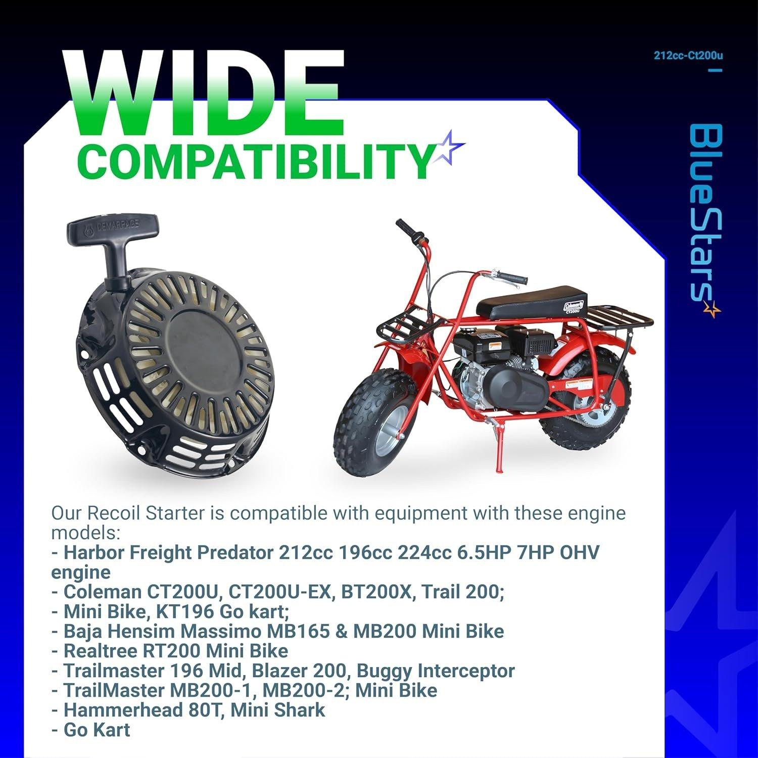 212CC Pull Start Recoil Starter Assembly image 2