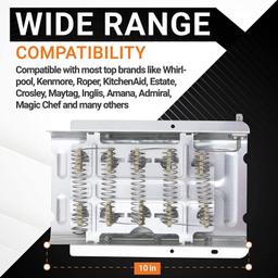 279838 Dryer Heating Element 3387134 3977767 Dryer Thermostat 3392519 Thermal Fuse Dryer Repair Kit thumbnail 6