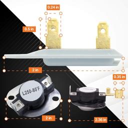 279838 Dryer Heating Element 3387134 3977767 Dryer Thermostat 3392519 Thermal Fuse Dryer Repair Kit thumbnail 5