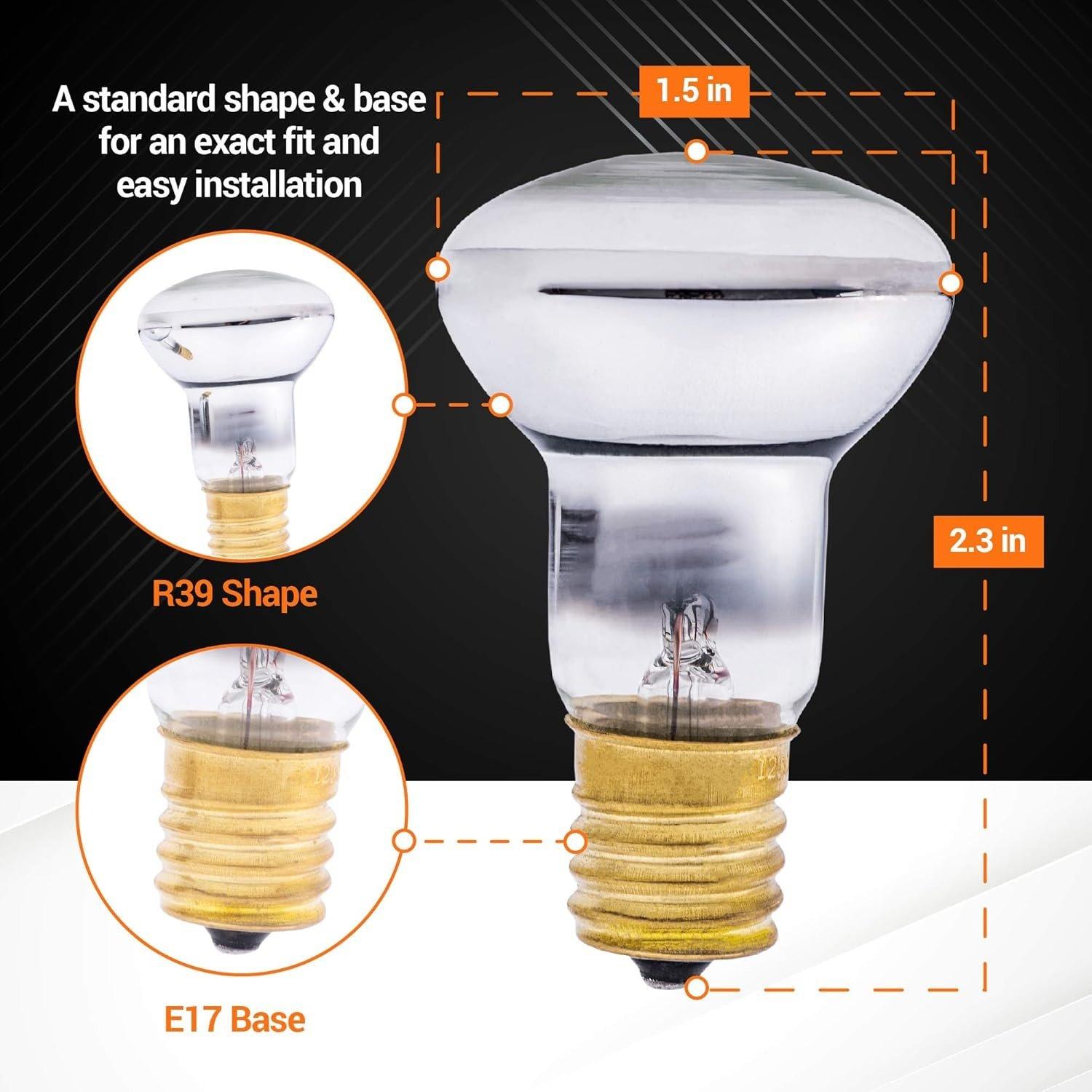 [Lifetime Warranty] R39 E17 25 Watt Lava Lamp Bulbs for Lava Lamps - Pack of 4 image 5