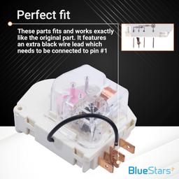 [Lifetime Warranty] 2198202 Refrigerator Cold Control Thermostat and W10822278 Refrigerator Defrost Timer - Compatible with Whirlpool Kenmore Refrigerators - Replaces 2161284 2198201 PS11723171 thumbnail 4