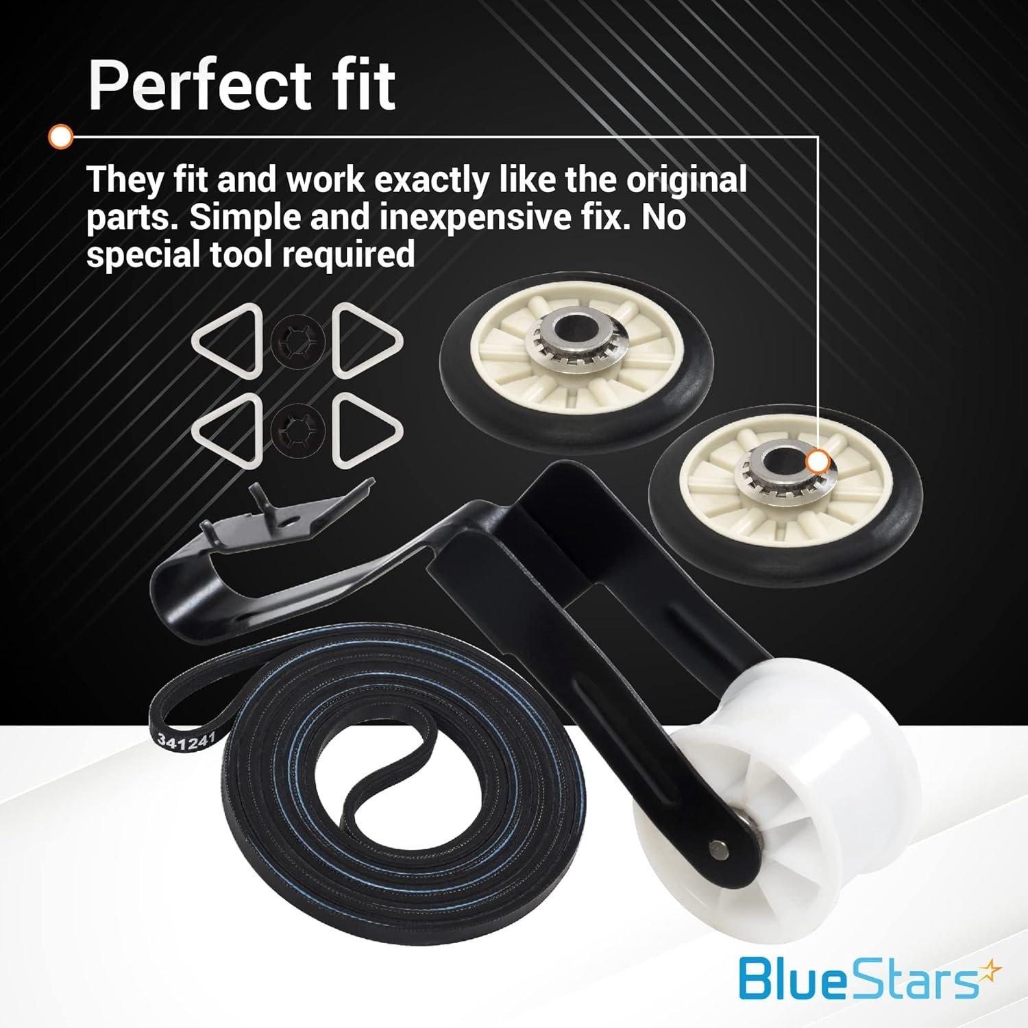 4392065 Dryer Repair Kit (Belt 341241, Idler 691366, Rollers 349241T), 3406107 Door Switch image 4