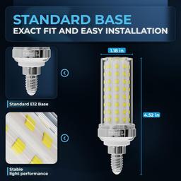 [Lifetime Warranty] E12 20W LED Corn Light Bulbs [4.5in] - Pack of 4 thumbnail 2