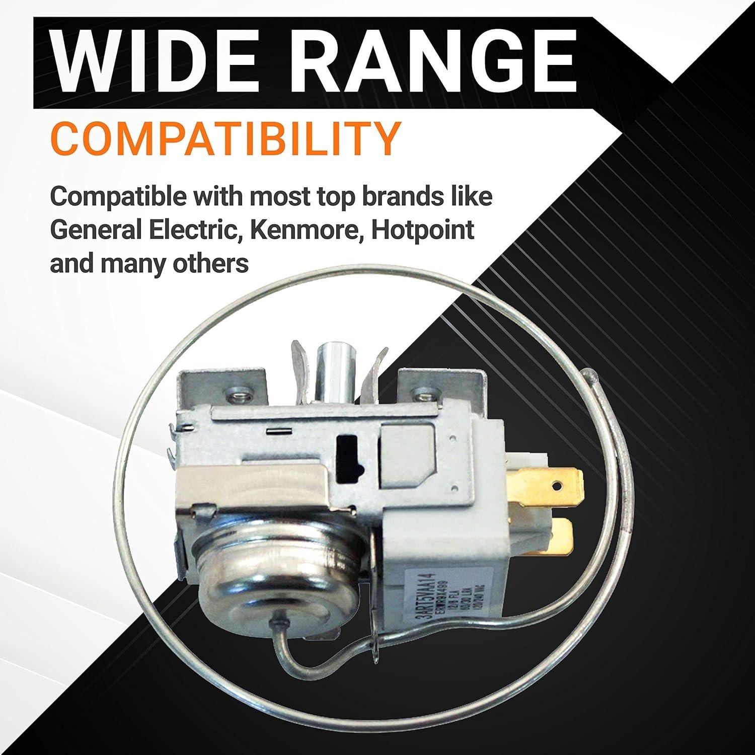 [Lifetime Warranty] WR9X499 Refrigerator Temperature Control Thermostat Replacement â€“ Compatible with GE & Hotpoint Refrigerators - Replaces AP2061705, WR09X0499 image 1
