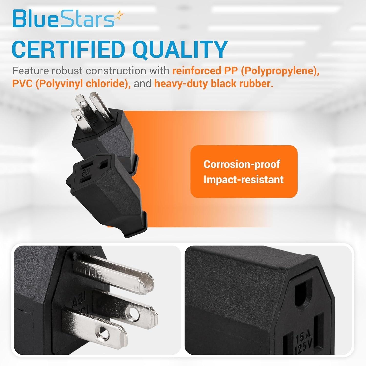 [Lifetime Warranty] Set of 5 (10 Pieces) Extension Cord Plugs 125V 15A 2 Pole 3 Wire with Male Plug and Female Connector image 6