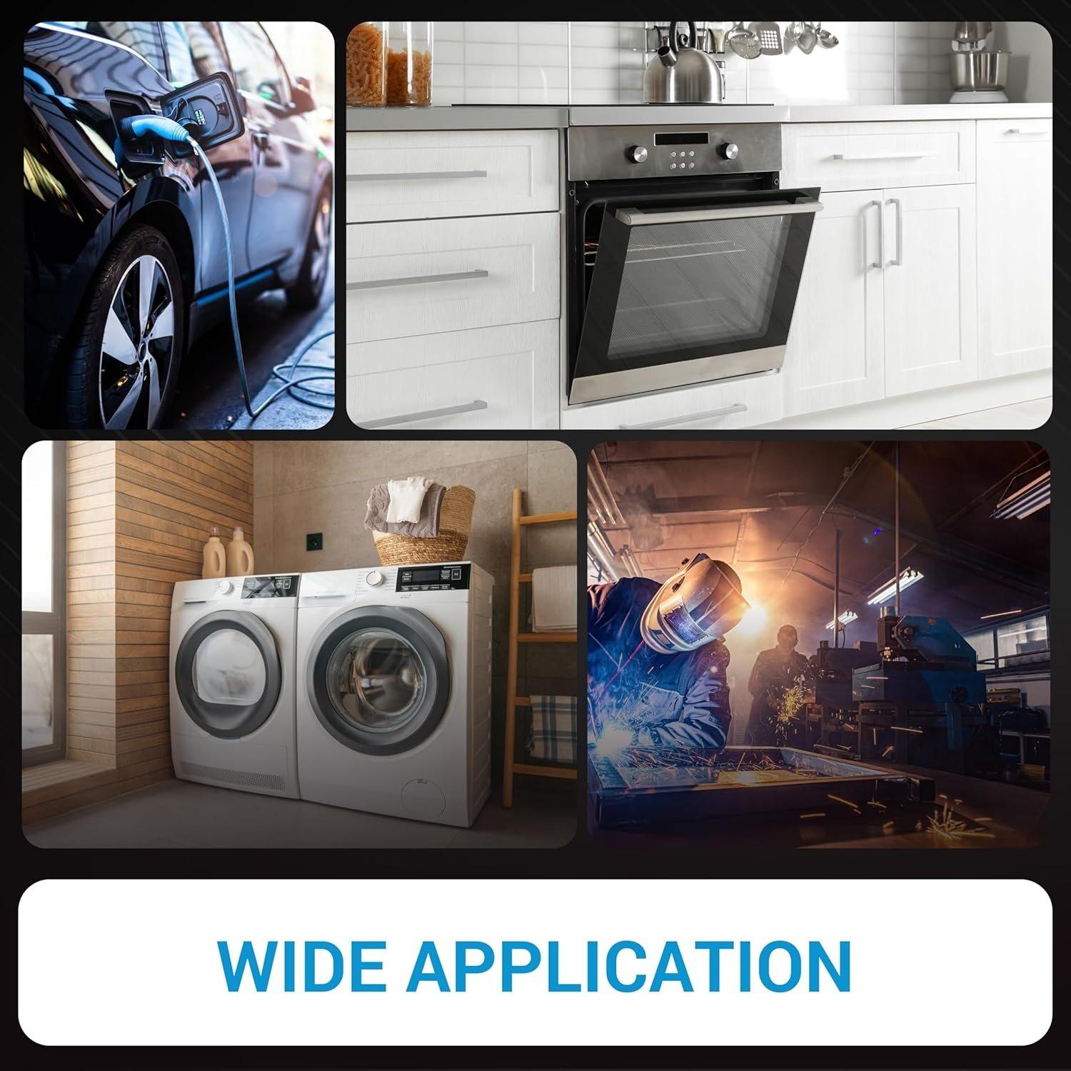 [Lifetime Warranty] Set of 5 (10 Pieces) Extension Cord Plugs 125V 15A 2 Pole 3 Wire with Male Plug and Female Connector image 3