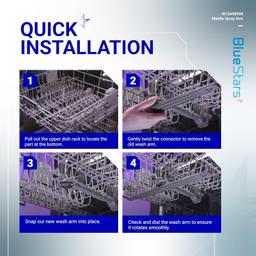 [Lifetime Warranty] W10498900 Dishwasher Middle Spray Arm Assembly - For Whirlpool, Amana, Maytag - Replaces W10498900 AP6022331 2312929 PS11755664 WDTA50SAHZ0 WDT750SAHZ0 WDT720PADM2 thumbnail 8